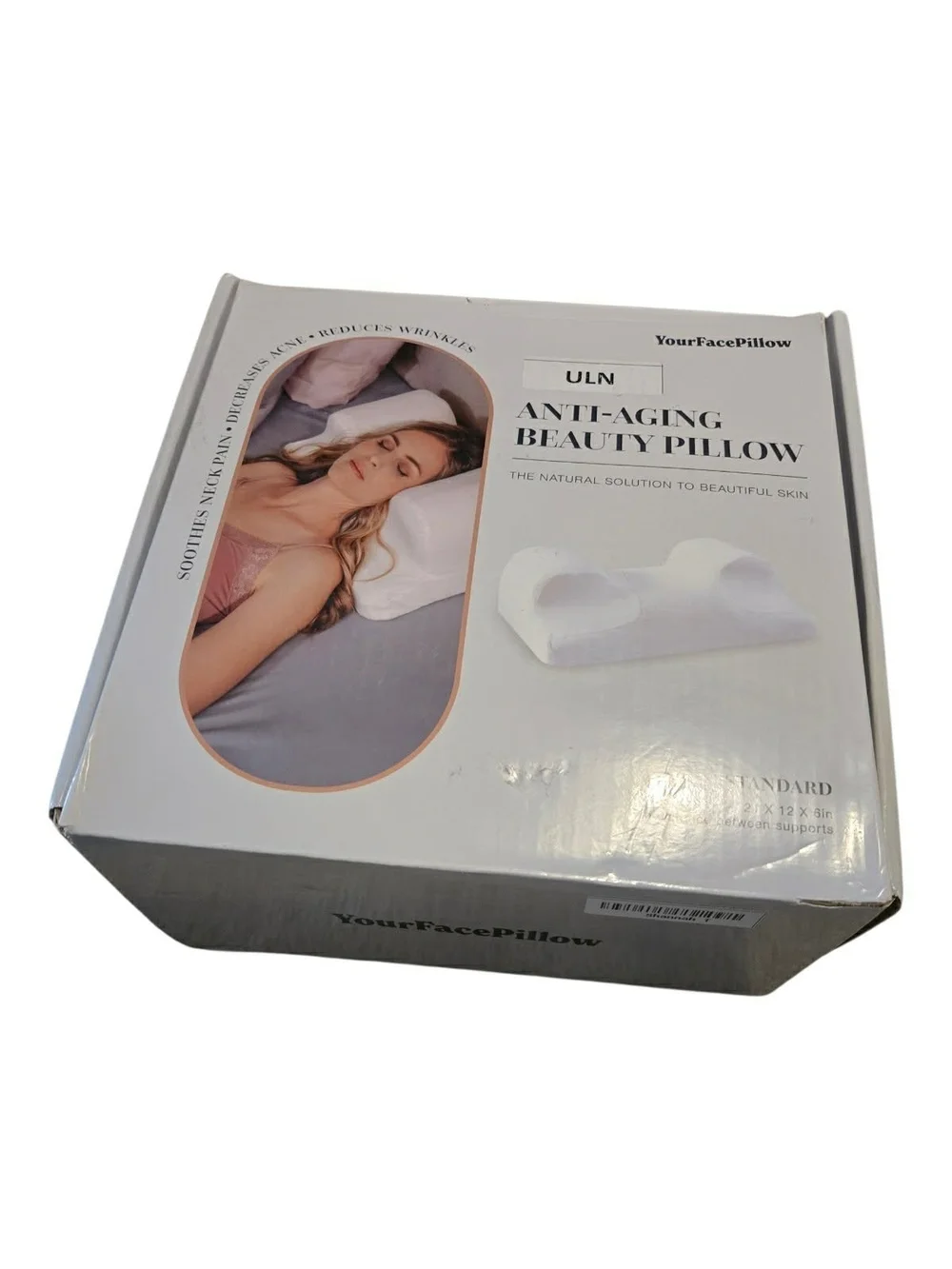 YourFacePillow Beauty Pillow - White 21x12x6in